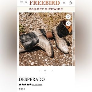 Freebird’s Men’s Desperado Exotic Boots 11